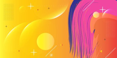 Soyut Yaratıcı Renkli Kapak Tasarımı. Sosyal medya afişi. Posta, blog, satış ve promosyon için düzenlenebilir şablon. Web ve mobil uygulamalar için çizgiler sanat şablonu tasarımı. Modern renkli şekiller,