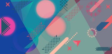 Soyut grafik geometrik elementler. Modern soyut şekiller tasarım. Vektör illüstrasyonu