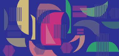 Soyut grafik geometrik elementler. Modern soyut şekiller tasarım. Vektör illüstrasyonu