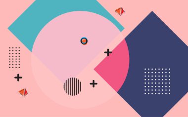 Soyut grafik geometrik elementler. Modern soyut şekiller tasarım. Vektör illüstrasyonu