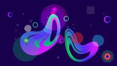 Soyut grafik geometrik elementler. Modern soyut şekiller tasarım. Vektör illüstrasyonu