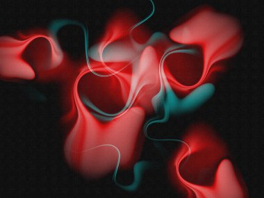 Siyah Renk Üzerine Bir Dijital Fraktal Resmi