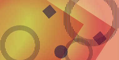 Soyut grafik geometrik elementler. Modern soyut şekiller tasarım. Vektör illüstrasyonu