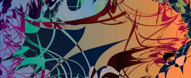 Geometrik şekil ve çizgilerle soyut bir arkaplan. Vektör çizimi. Bölüm 10