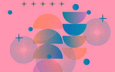 Modern tasarım için soyut Geometrik renkli arkaplan tasarımı, yazdırılabilir posterler, afişler, şablon konsept tasarımı.