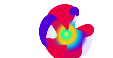 Geometrik şekilli üç boyutlu soyut arkaplan çizimi. çok renkli kürenin üç boyutlu soyut çizimi