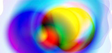 Soyut geometrik gradyan 3d arka planı çok renkli elementlerle sıvılaştırır. Tasarım için vektör illüstrasyonu