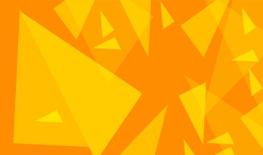 turuncu, sarı ve turuncu üçgen arkaplan çizimi. Duvar kağıdı, poster, kart veya grafik ögeleri için kullanılabilir.