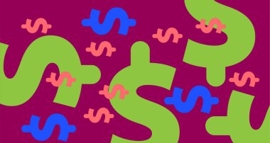 Dolar İşareti Hisse Senedi Çizimleri. Para Doları İşareti Arkaplan Vektörleri