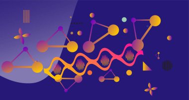 Tasarımınız için gradyan soyut dinamik şekiller arka planı