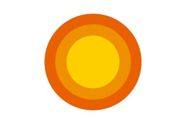 turuncu kırmızı daire derecelendirme renk düz arkaplan tasarımı