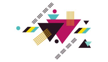 Üçgen şekilli soyut renkli geometrik arkaplan. Tasarımınız için çeşitli geometrik model arka planına sahip yaratıcı geometrik