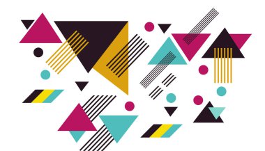 Üçgen şekilli soyut renkli geometrik arkaplan. Tasarımınız için çeşitli geometrik model arka planına sahip yaratıcı geometrik