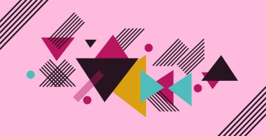 Üçgen şekilli soyut renkli geometrik arkaplan. Tasarımınız için çeşitli geometrik model arka planına sahip yaratıcı geometrik