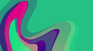 Modern, güzel, gradyan poster arka planı. Geometrik şekilli kaplama şablonu. Sosyal medya, kapak ve afiş için ideal tasarım,