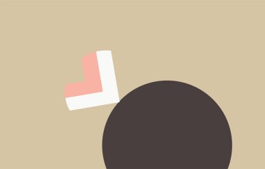 soyut renk fırça darbeleri ve mürekkep boyası dokusu. Geometrik şekiller arka plan