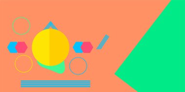 Soyut gradyan poster arkaplan vektörü. canlı perspektifli stil kapağı şablonu geometrik prizma şekli. Sosyal medya, kapak ve afiş için ideal tasarım