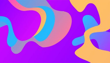 Soyut geometrik arkaplan. Düz figürlü poster. Vektör illüstrasyonu.