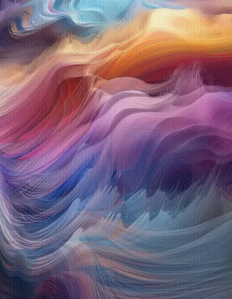 Üzerinde doku etkisi olan soyut renkli 3d dalga arkaplanı, Moda Renk posteri