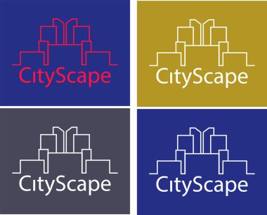 Emlak ve ev binaları logo simgeleri tasarım, emlak ve ev binaları logo simgeleri şablonu