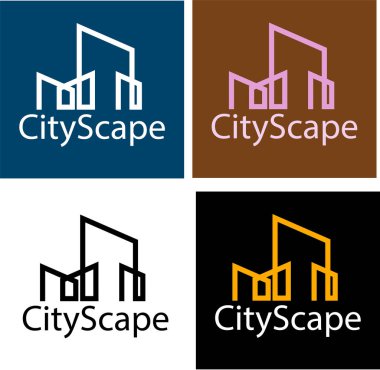 Emlak ve ev binaları logo simgeleri tasarım, emlak ve ev binaları logo simgeleri şablonu