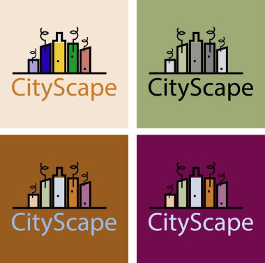 Emlak ve ev binaları logo simgeleri tasarım, emlak ve ev binaları logo simgeleri şablonu