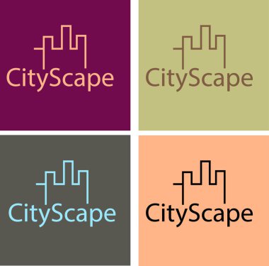 Emlak ve ev binaları logo simgeleri tasarım, emlak ve ev binaları logo simgeleri şablonu