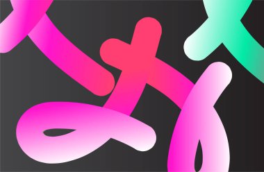 Dinamik şekilli soyut Renkler Arkaplanı Gradyan Çizgileri. Vektör 3 Boyutlu Dalgalı Gökkuşağı Grafik Tasarımı