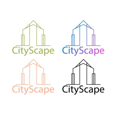 Emlak ve ev binaları logo simgeleri tasarım, emlak ve ev binaları logo simgeleri şablonu