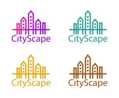 Emlak ve ev binaları logo simgeleri tasarım, emlak ve ev binaları logo simgeleri şablonu