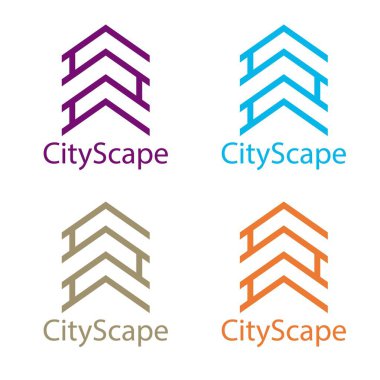 Emlak ve ev binaları logo simgeleri tasarım, emlak ve ev binaları logo simgeleri şablonu