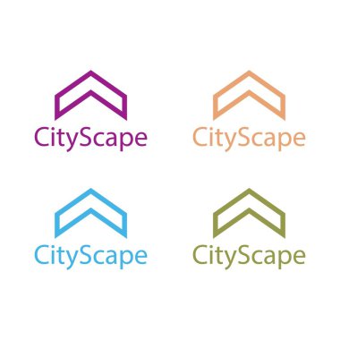 Emlak ve ev binaları logo simgeleri tasarım, emlak ve ev binaları logo simgeleri şablonu