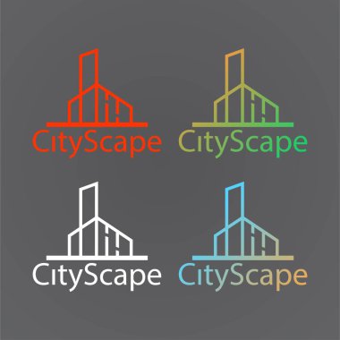 Emlak ve ev binaları logo simgeleri tasarım, emlak ve ev binaları logo simgeleri şablonu