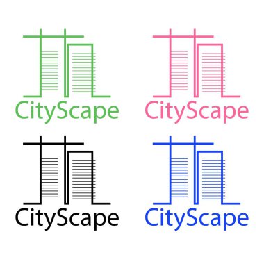 Emlak ve ev binaları logo simgeleri tasarım, emlak ve ev binaları logo simgeleri şablonu