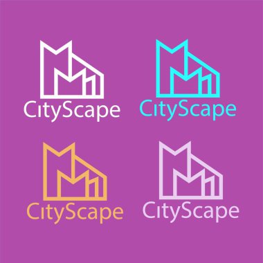 Emlak ve ev binaları logo simgeleri tasarım, emlak ve ev binaları logo simgeleri şablonu