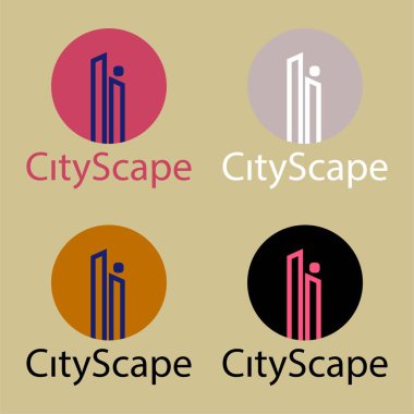 Emlak ve ev binaları logo simgeleri tasarım, emlak ve ev binaları logo simgeleri şablonu