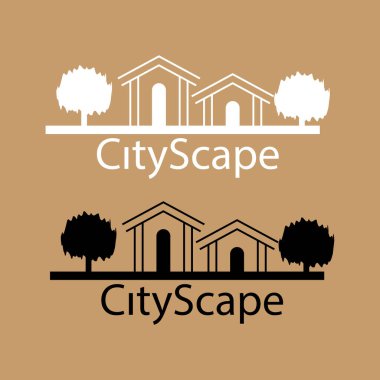 Emlak ve ev binaları logo simgeleri tasarım, emlak ve ev binaları logo simgeleri şablonu