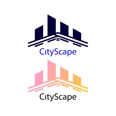 Emlak ve ev binaları logo simgeleri tasarım, emlak ve ev binaları logo simgeleri şablonu