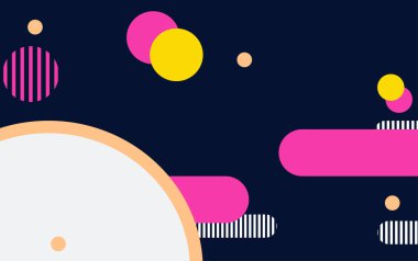 Modern tasarım elementleri Soyut poster. Geometrik yerleşim arkaplanı