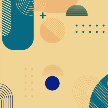 Canlı Soyut Geometrik Şekiller Arkaplan Renkli, Geleceğsel, Gradyan, Retro, Modern, Desen, Minimal, Tasarım, 