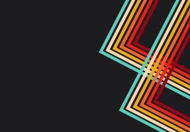 Çapraz çizgiler ve şekillerle soyut geometrik arka plan. Vektör illüstrasyonu