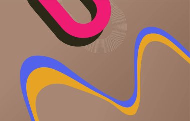 Modern temalar için üst üste binen dinamik şekiller, gradyanlar ve renkler içeren soyut illüstrasyon.