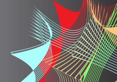 Dinamik soyut çizim, kıvrımlı şekilli karanlık bir arkaplan, modern ve sofistike görsel estetik, yaratıcı ve sanatsal tasarım için mükemmel.