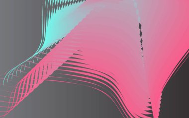 Dinamik soyut çizim, kıvrımlı şekilli karanlık bir arkaplan, modern ve sofistike görsel estetik, yaratıcı ve sanatsal tasarım için mükemmel.