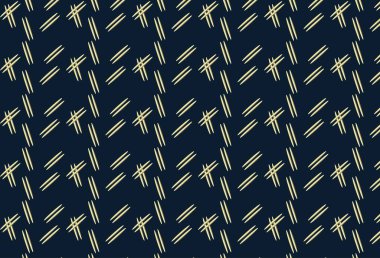 Detaylı ve karmaşık bir tasarım. Koyu mavi desenli arka plana karşı zarif altın çizgileri olan altıgen bir desen sergiliyor.