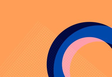 Geometrik şekilli soyut renkli arkaplan. Düz stil ile vektör illüstrasyonu... poster, kart, afiş, el ilanı için tasarım ögesi.