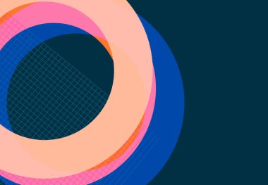 Geometrik şekilli soyut renkli arkaplan. Düz stil ile vektör illüstrasyonu... poster, kart, afiş, el ilanı için tasarım ögesi.