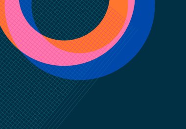 Geometrik şekilli soyut renkli arkaplan. Düz stil ile vektör illüstrasyonu... poster, kart, afiş, el ilanı için tasarım ögesi.