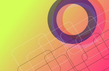 Geometrik şekilli soyut renkli arkaplan. Düz stil ile vektör illüstrasyonu... poster, kart, afiş, el ilanı için tasarım ögesi.