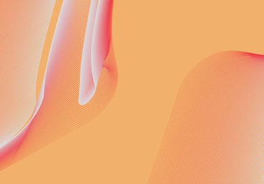 Soyut çizgiler dalga gradyan poster arkaplan vektörünü şekillendirir. Dinamik perspektif dalgası olan minimalist renkli kapak şablonu. Tasarımınız için ideal tasarım